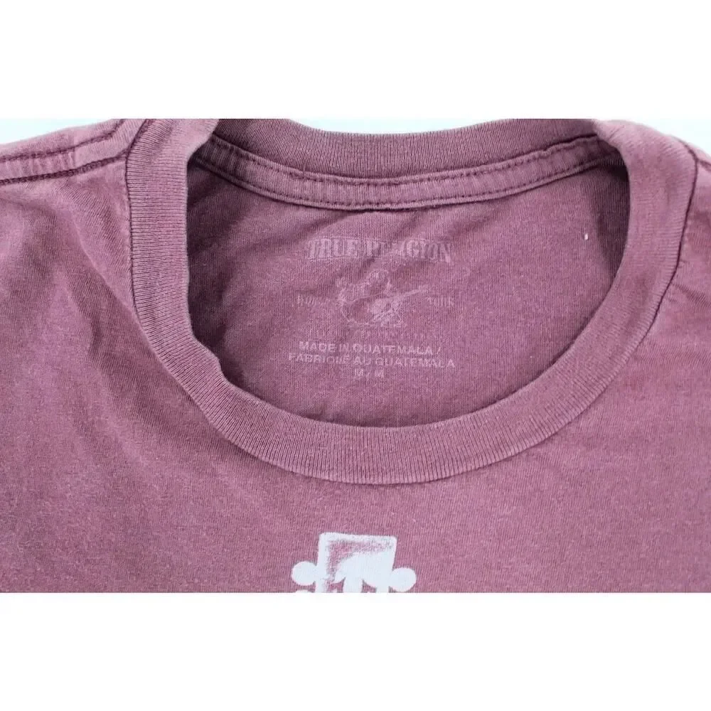 Medium / True Religion/ Dusty Rose Cotton Tee / World Tour Since 1956 / Used